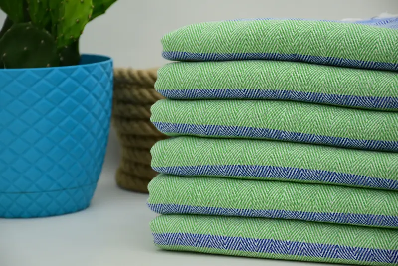 Embroidered Towel, 64x40 Cotton Chevron Towel, Turkish fouta towel for outdoor use, Best Friend Gift, Family Gift, Personalized Beach Towel - 1