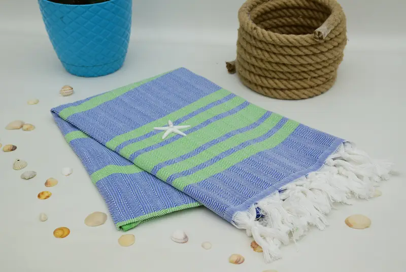 Embroidered Towel, 64x40 Cotton Chevron Towel, Turkish fouta towel for outdoor use, Best Friend Gift, Family Gift, Personalized Beach Towel - 4