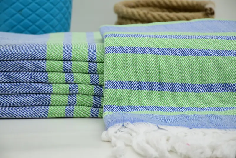 Embroidered Towel, 64x40 Cotton Chevron Towel, Turkish fouta towel for outdoor use, Best Friend Gift, Family Gift, Personalized Beach Towel - 3