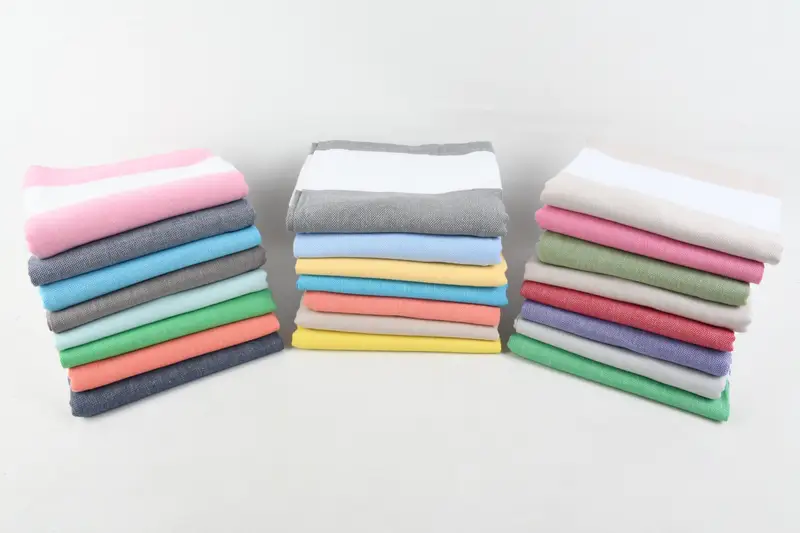 Monogrammed Beach Towel, Hammam towel, Sand-Resistant Peshtemal, Home Gift, 70x40 Cotton Striped Towel, Quick-dry travel peshtemal towel, Soft towel - 3
