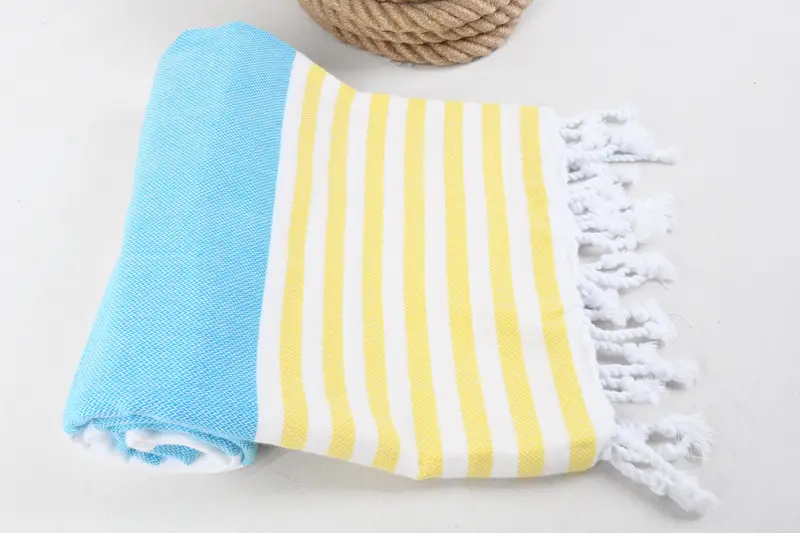 Monogrammed Beach Towel, Hammam towel, Sand-Resistant Peshtemal, Home Gift, 70x40 Cotton Striped Towel, Quick-dry travel peshtemal towel, Soft towel - 8
