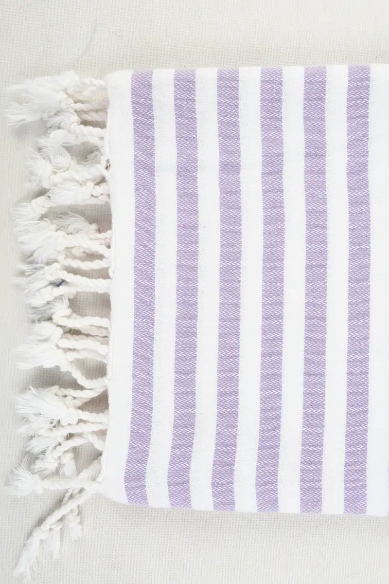 Monogrammed Beach Towel, Hammam towel, Sand-Resistant Peshtemal, Home Gift, 70x40 Cotton Striped Towel, Quick-dry travel peshtemal towel, Soft towel - 6