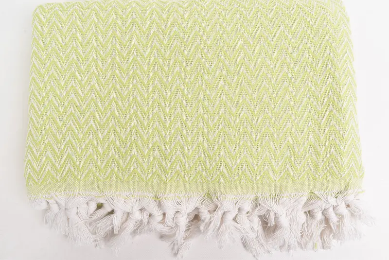 Personalized Blanket, Large Beach Towel Personalized, 76x64 Cotton Zig zag Towel, Decorative Blanket, Bedspread, Christmas Tablecloth, Xmas Gifts - 4