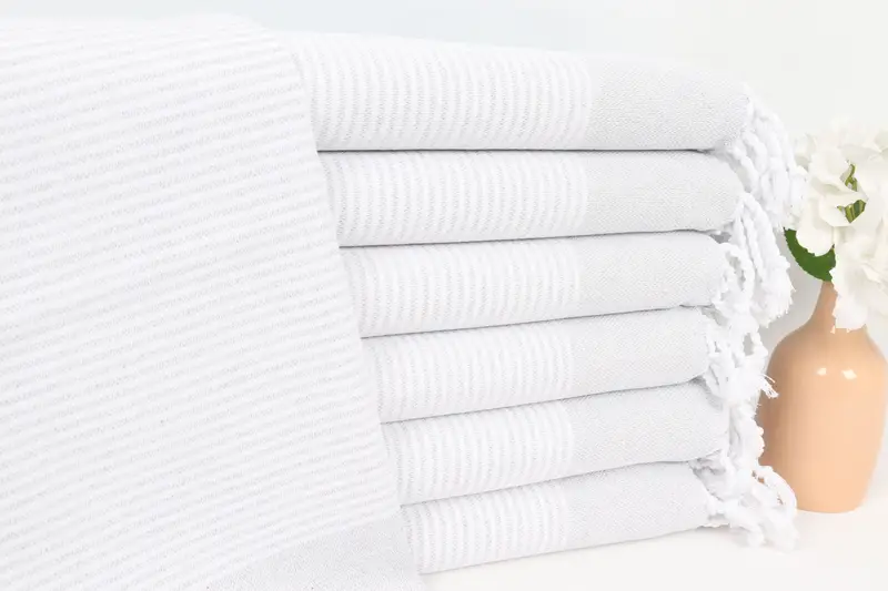 Türkischer Handtuch, 40x18 Baumwollstreifenhandtuch, Badezimmertücher, Monogramm Küchentuch, individuelles Geschenk, benutzerdefinierte Hochzeitsgeschenke, Sommergeschenk, Gasttuch - 1