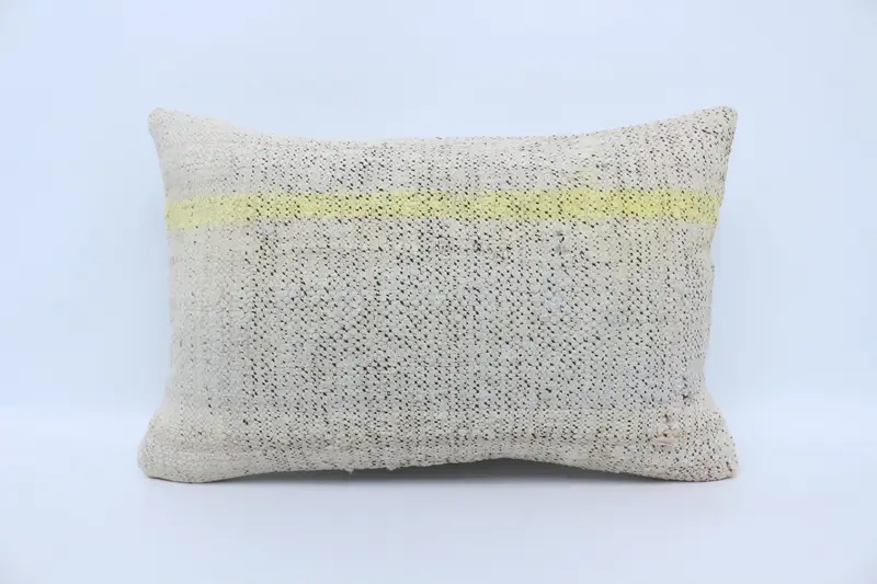 Bohemian Cushion Pillow Case, Boho Pillow, 16x24 White Cushion Case, Outdoor Patio Pillow, Pillow, Kilim Pillow Cover, Pillow for Couch - 1