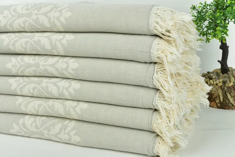 Extra Large Tablecloth, Decorative Blanket, Housewarming Gift, Thanksgiving Tablecloth, 70x60 Cotton Baroque Towel, Custom Blanket, Home Gift - 4