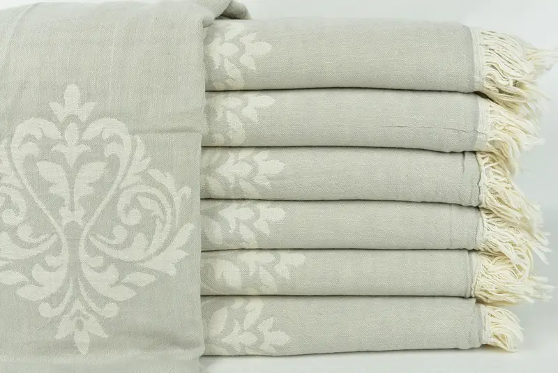 Extra Large Tablecloth, Decorative Blanket, Housewarming Gift, Thanksgiving Tablecloth, 70x60 Cotton Baroque Towel, Custom Blanket, Home Gift - 2
