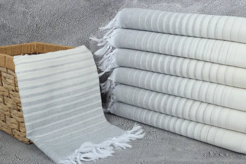 Luxury towel, Monogrammed Beach Towel, Cotton towel, Handmade Turkish hammam towel, Gift For Boyfriend, 70x40 Cotton Striped Towel, Embroidery Towel - 3