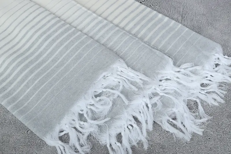 Luxury towel, Monogrammed Beach Towel, Cotton towel, Handmade Turkish hammam towel, Gift For Boyfriend, 70x40 Cotton Striped Towel, Embroidery Towel - 5