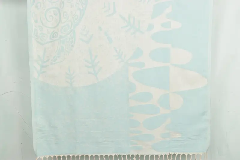 70x40 Cotton Turtle Design Towel, Turkish towel, Wedding Gift, Bachelor Gifts, Quick-drying peshtemal towel for poolside, Gift For Best Friend - 1