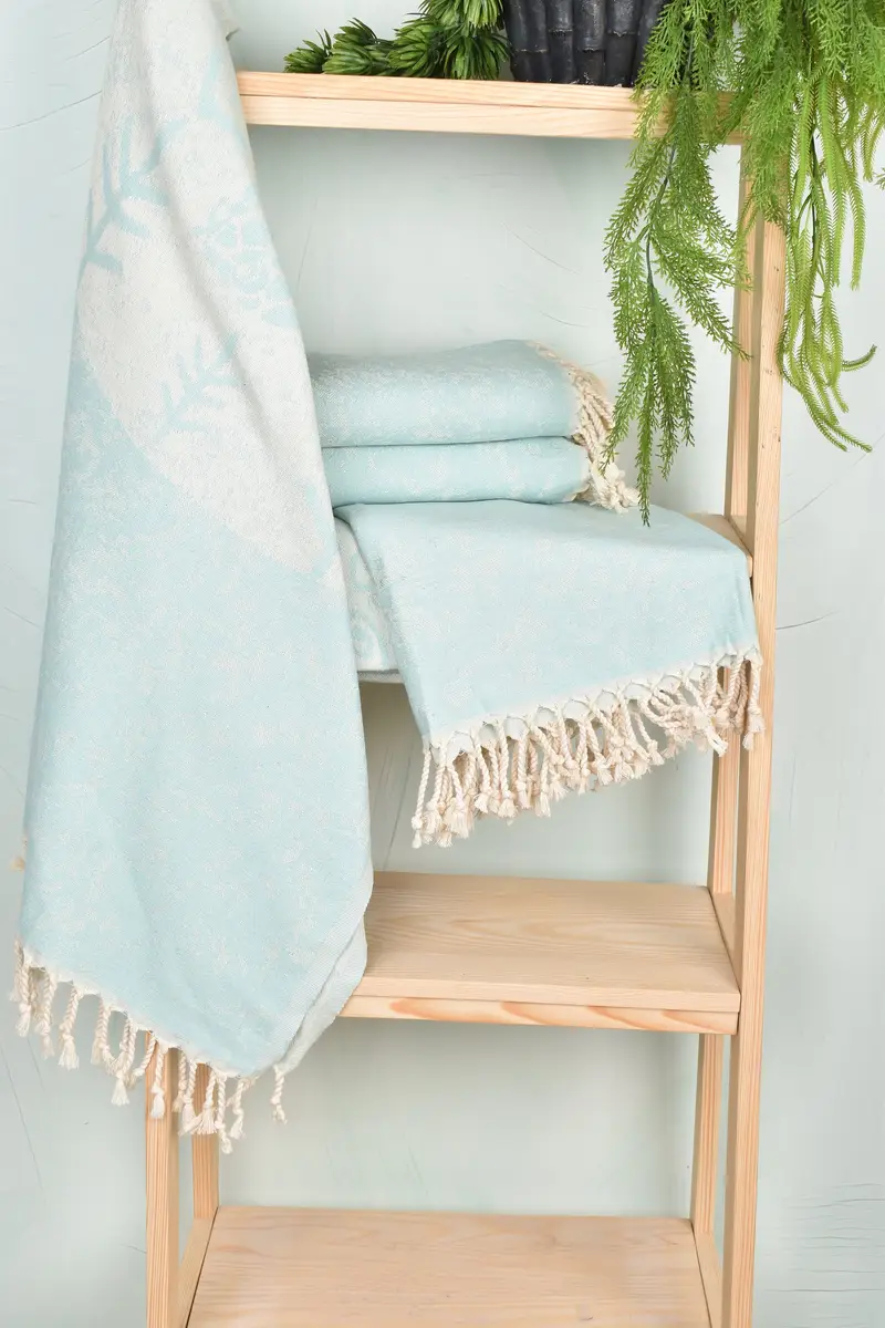 70x40 Cotton Turtle Design Towel, Turkish towel, Wedding Gift, Bachelor Gifts, Quick-drying peshtemal towel for poolside, Gift For Best Friend - 7