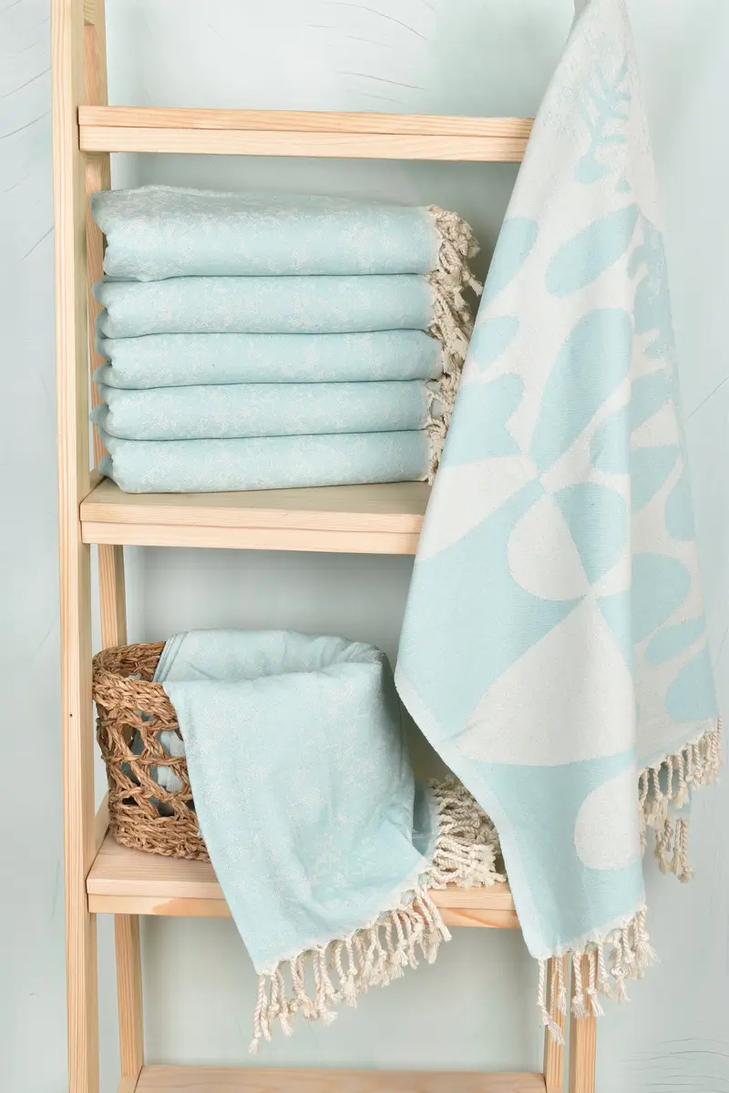 70x40 Cotton Turtle Design Towel, Turkish towel, Wedding Gift, Bachelor Gifts, Quick-drying peshtemal towel for poolside, Gift For Best Friend - 4