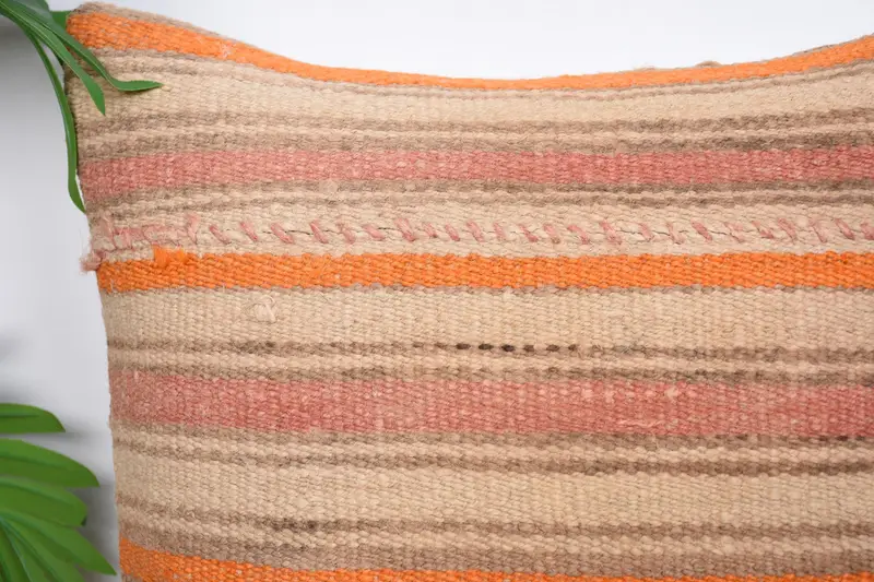 16x16 Pink Pillow Cover, Antique Pillows, Yoga Pillow Sham, Pillow Sham, Rustic Cushion, Vintage Kilim Throw Pillow, Pillow for Sofa - 2