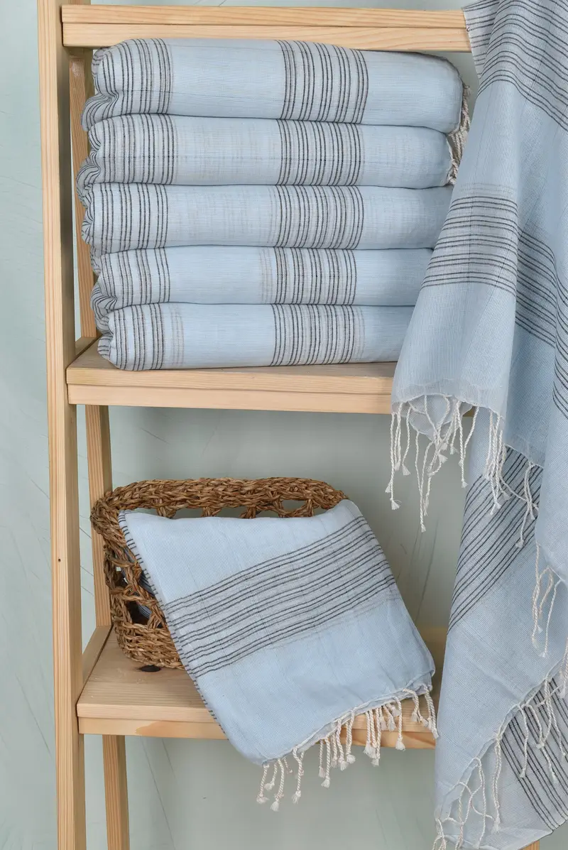Scarf Towel, Holiday Towel, 70x40 Cotton Striped Towel, Personalized Towel, Bachelorette Party Gifts Bridesmaids, Birthday Gift, Housewarming Gift - 3