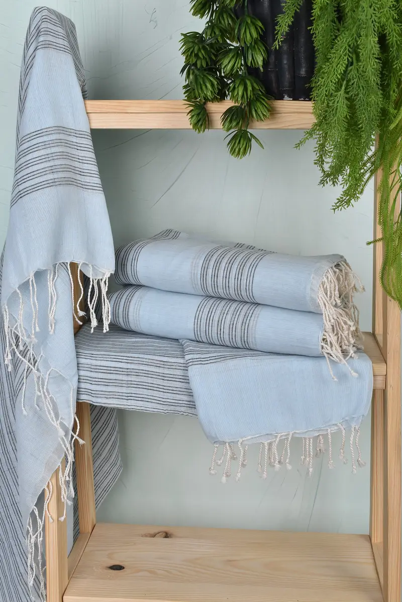Scarf Towel, Holiday Towel, 70x40 Cotton Striped Towel, Personalized Towel, Bachelorette Party Gifts Bridesmaids, Birthday Gift, Housewarming Gift - 6