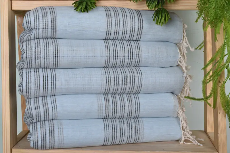 Scarf Towel, Holiday Towel, 70x40 Cotton Striped Towel, Personalized Towel, Bachelorette Party Gifts Bridesmaids, Birthday Gift, Housewarming Gift - 1