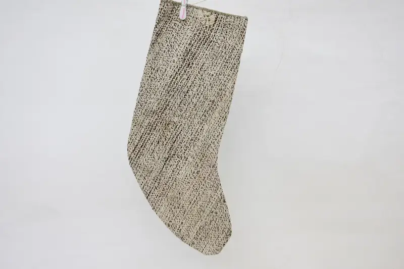 ベージュ & ブラウン クリスマス オーナメント ストッキング、お祝いの休日の装飾