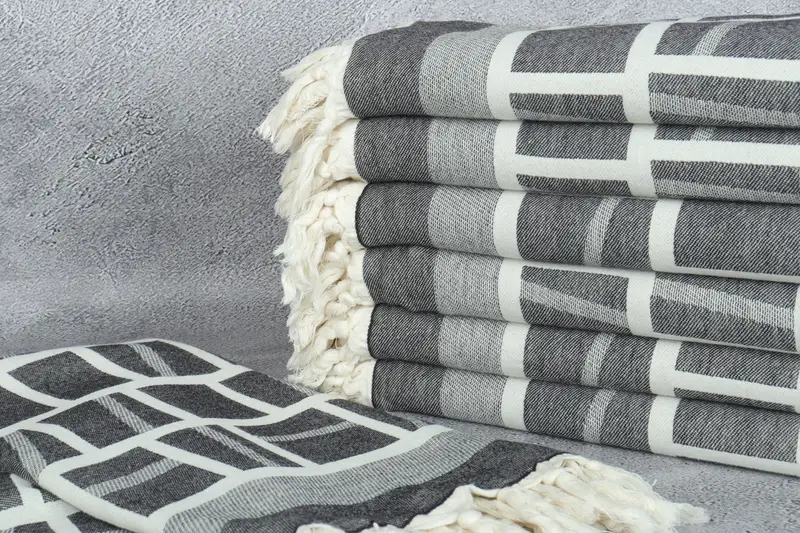 Organic Turkish towel, Custom Gift, Grandma Gift, 70x34 Cotton Patterned Towel, Organic Towel, Quick-dry towel, Personalized Turkish Beach Towel - 3