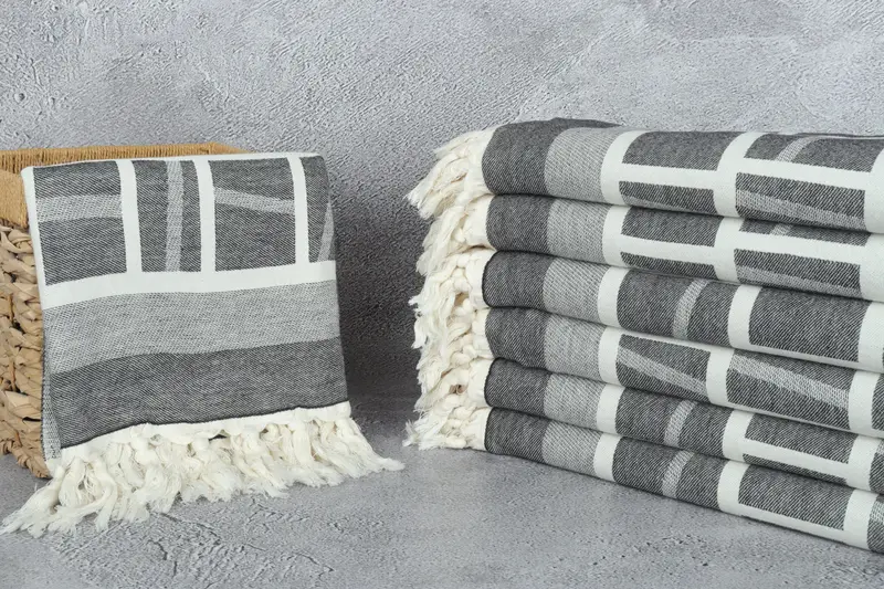 Organic Turkish towel, Custom Gift, Grandma Gift, 70x34 Cotton Patterned Towel, Organic Towel, Quick-dry towel, Personalized Turkish Beach Towel - 4