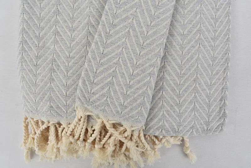 Embroidered Turkish Towel, Organic Turkish towel, Best Beach Towel, 70x40 Cotton Zig zag Towel, Valentines Gift, Monogrammed Beach Towel - 5