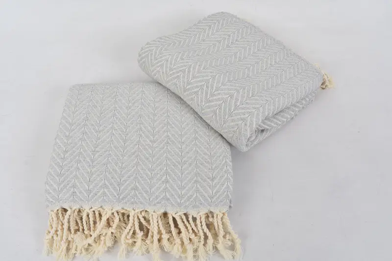 Embroidered Turkish Towel, Organic Turkish towel, Best Beach Towel, 70x40 Cotton Zig zag Towel, Valentines Gift, Monogrammed Beach Towel - 7
