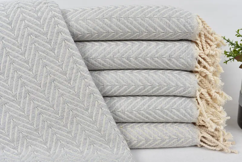 Embroidered Turkish Towel, Organic Turkish towel, Best Beach Towel, 70x40 Cotton Zig zag Towel, Valentines Gift, Monogrammed Beach Towel - 1
