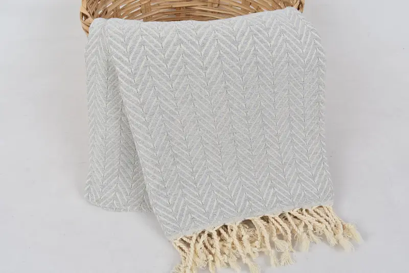 Embroidered Turkish Towel, Organic Turkish towel, Best Beach Towel, 70x40 Cotton Zig zag Towel, Valentines Gift, Monogrammed Beach Towel - 6