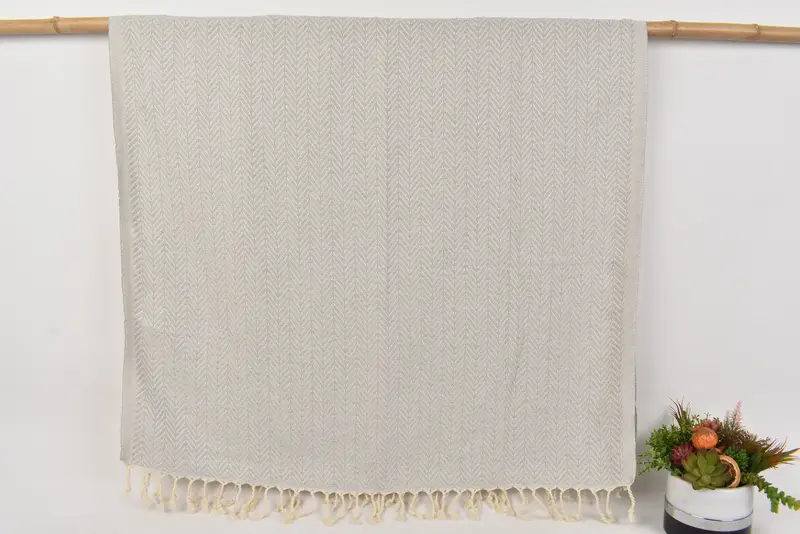 Embroidered Turkish Towel, Organic Turkish towel, Best Beach Towel, 70x40 Cotton Zig zag Towel, Valentines Gift, Monogrammed Beach Towel - 8