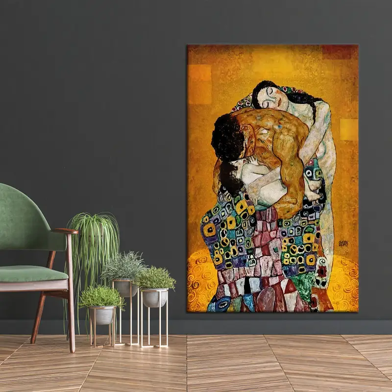 Gustav Klimt The Family, Gustav Klimt Wall Art, The Family Canvas, Canvas Wall Art, Klimt Family Artwork, Art Nouveau Wall Decor, Home Decor - 5