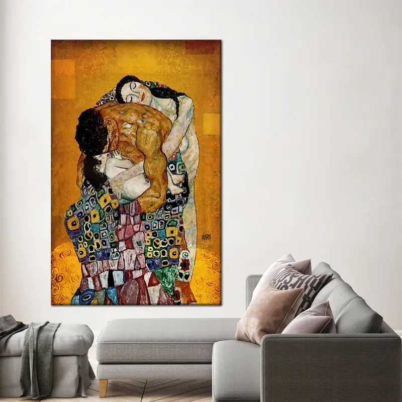Gustav Klimt The Family, Gustav Klimt Wall Art, The Family Canvas, Canvas Wall Art, Klimt Family Artwork, Art Nouveau Wall Decor, Home Decor - 2