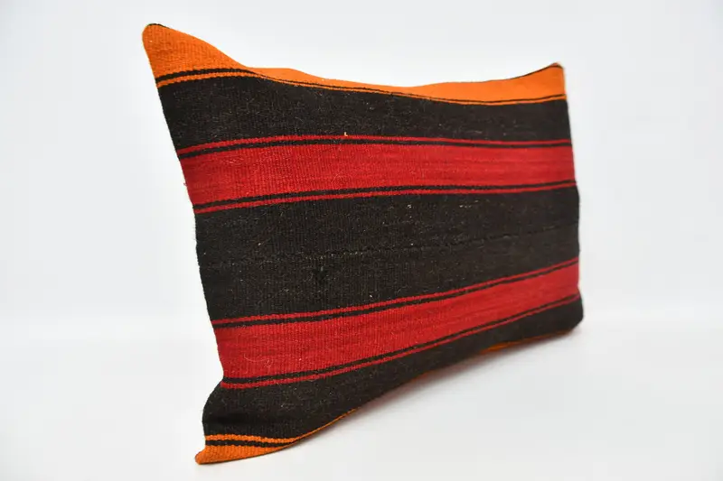 Art Deco Pillow Sham, Cushion Case, Boho Pillow, Accent Throw Pillow Sham, 20x28 Brown Pillow Cover, Turkish Kilim Pillow, Kilim Pillow - 3