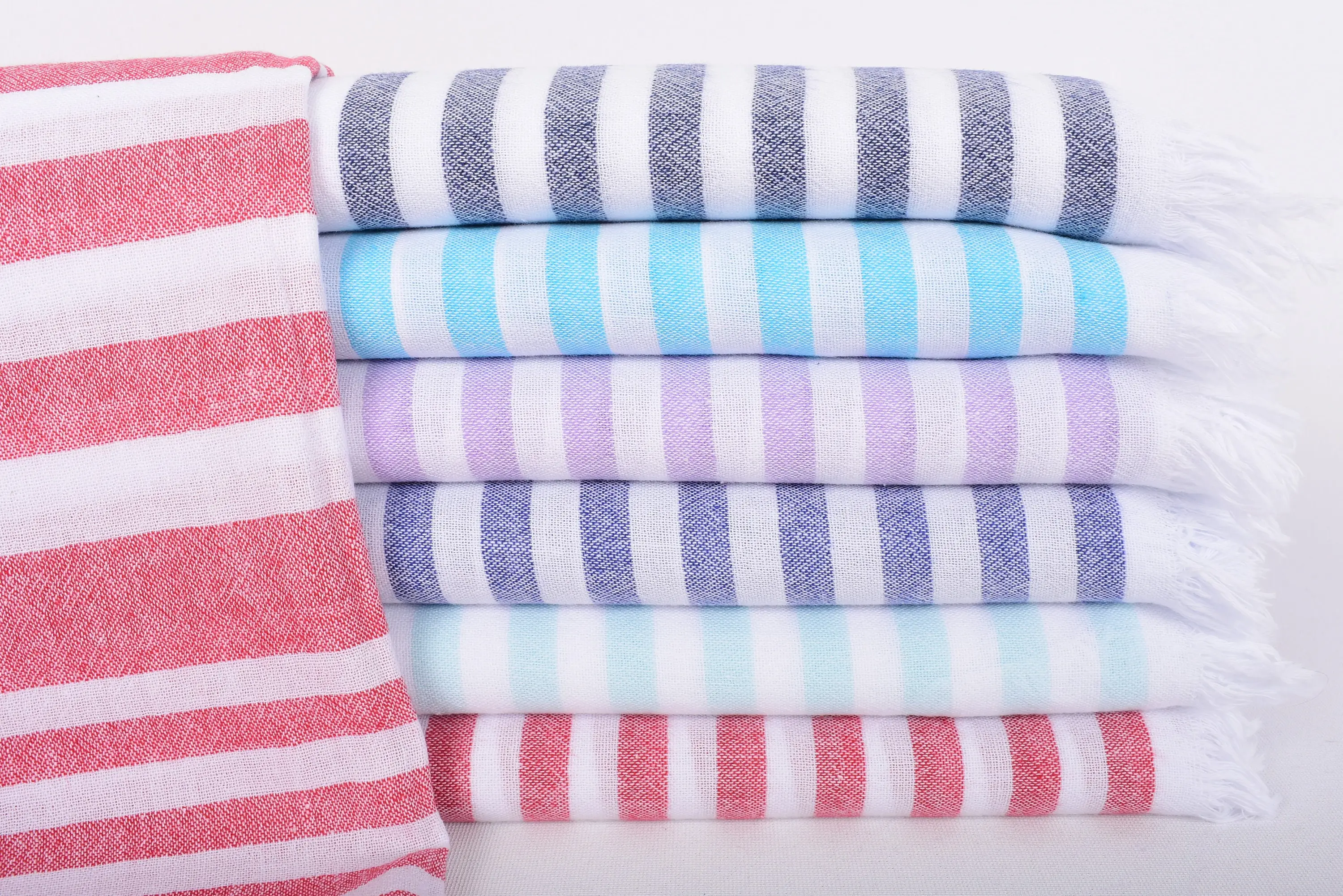 Navy Striped Personalized Beach Towel, 67x40 Inches, Turkish Cotton - 1