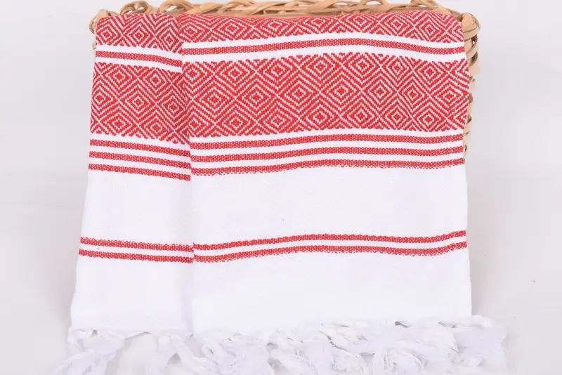 40x18 Cotton Diamond Towel, Personalized Hand Towel, Home Gift, Bathroom Towels, Kitchen Towel, Best Friend Gift, Wedding Anniversary Gift - 5