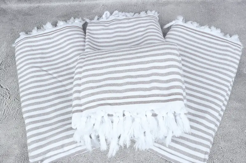 Wedding Gifts Towel, 70x36 Linen Terry Striped Towel, Customized Towels, Sand-resistant towel, Turkish Beach Towel Bulk, Bachelorette Gifts - 4