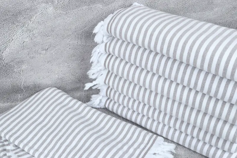 Wedding Gifts Towel, 70x36 Linen Terry Striped Towel, Customized Towels, Sand-resistant towel, Turkish Beach Towel Bulk, Bachelorette Gifts - 2