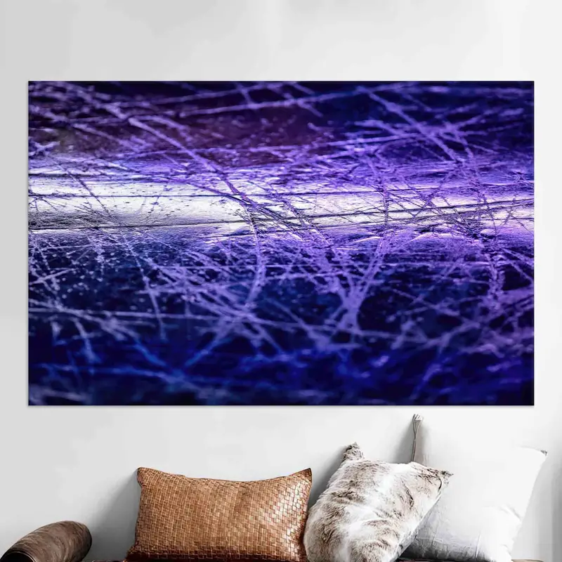 Abstract Purple Trendy Canvas: Elevate Your Space with Ice View Art