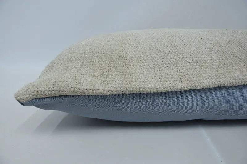 16x48 Beige Cushion, Neutral Throw Pillow, Pillow Case, Turkish Pillow, Handmade Kilim Cushion, Home Decor Pillow, Ottoman Cushion Cover - 5