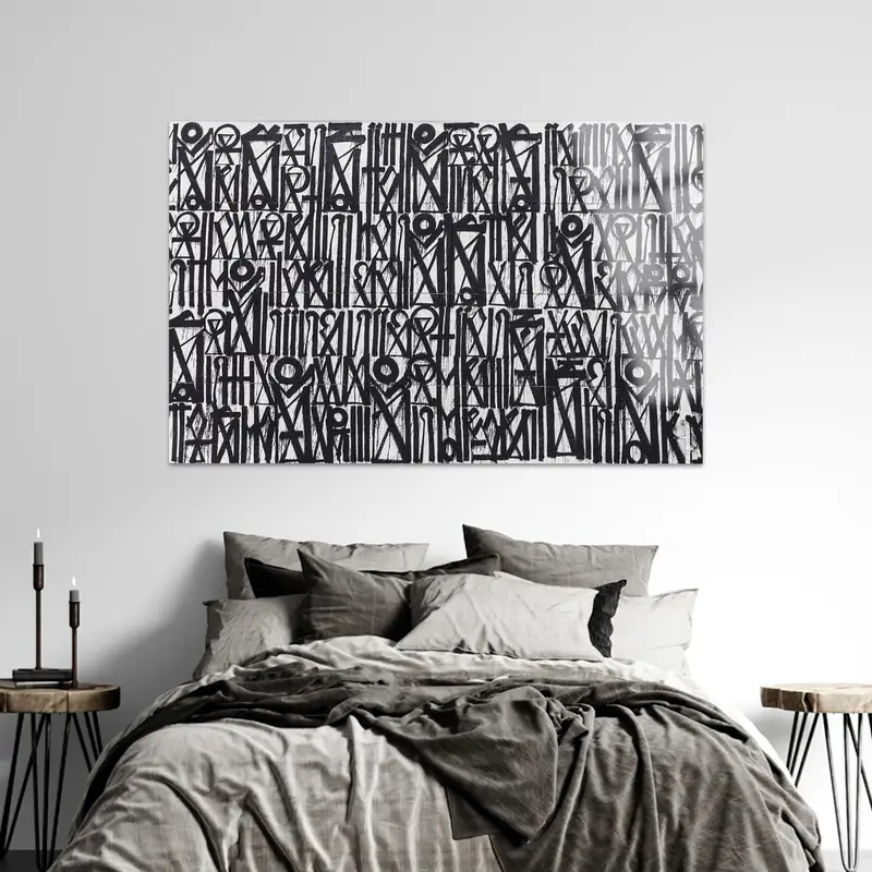 Kentsel Zarafet: Siyah Beyaz Grafiti Tasarımlı Baskılı Cam