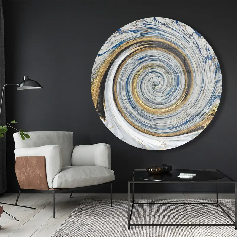 Elegant Gold Marble Printed Glass: Luxury Contemporary Design