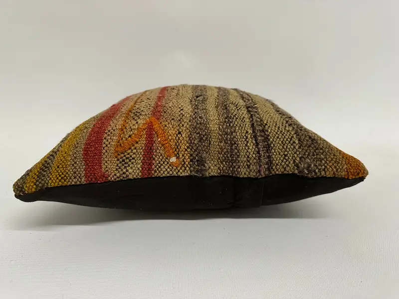 Özel Yastık Kılıfı, El Yapımı Kilim Yastığı, 12x12 Bej Yastık, Yastık, Kilim Yastığı Sham, Boho Yastık Sham Cover, El Yapımı Atma Yastık Kılıfı - 5