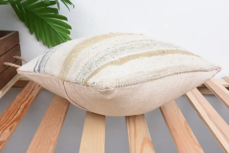 Interior Designer Pillow, 14x14 White Pillow, Garden Pillow Sham, Cushion, Art Deco Pillow Sham, Handmade Kilim Cushion, Kilim Cushion Sham - 6