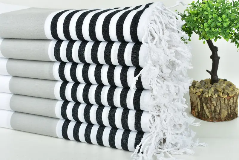 Personalized Turkish Towel, Sand-resistant towel, Best Friend Christmas Gift, Bachelorette Party Gifts, 70x40 Cotton Striped Towel, Bulk Order Towel - 3