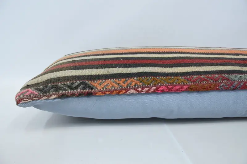 16x48 Red Cushion, Kilim Cushion Sham, Cushion Case, Ethnical Kilim Rug Pillow, Kilim Pillow, Kilim Rug Cushion Case, Authentic Pillow - 5
