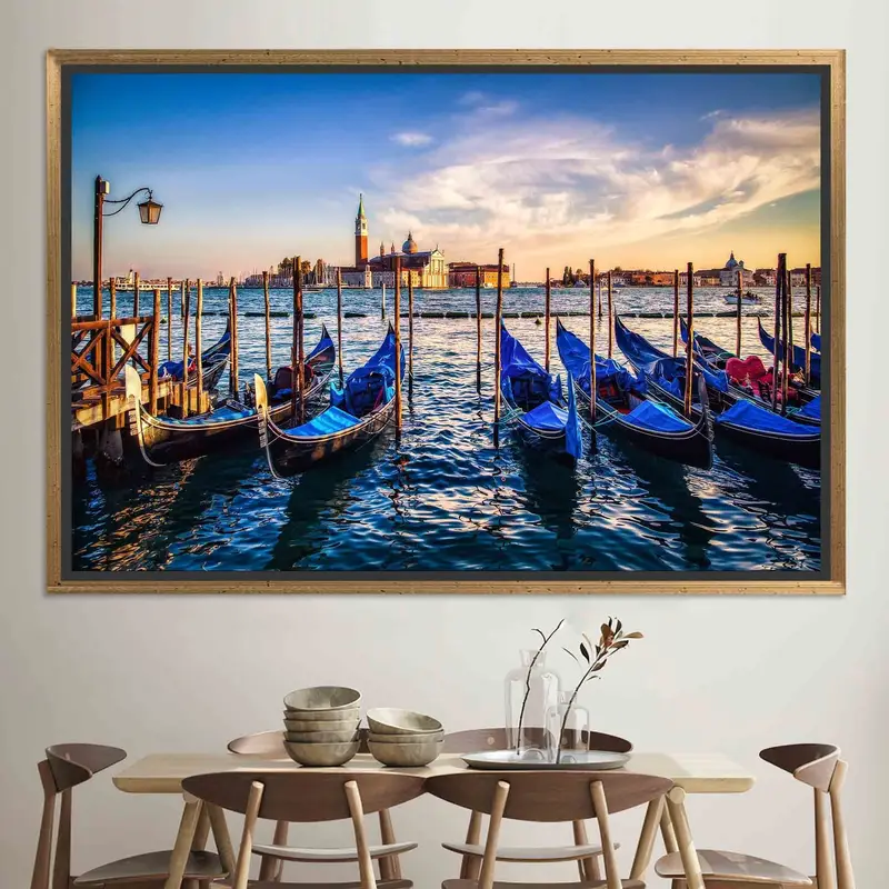 Venedig Canal Grande Leinwand: Gondel, Italien Landschaftsdruck