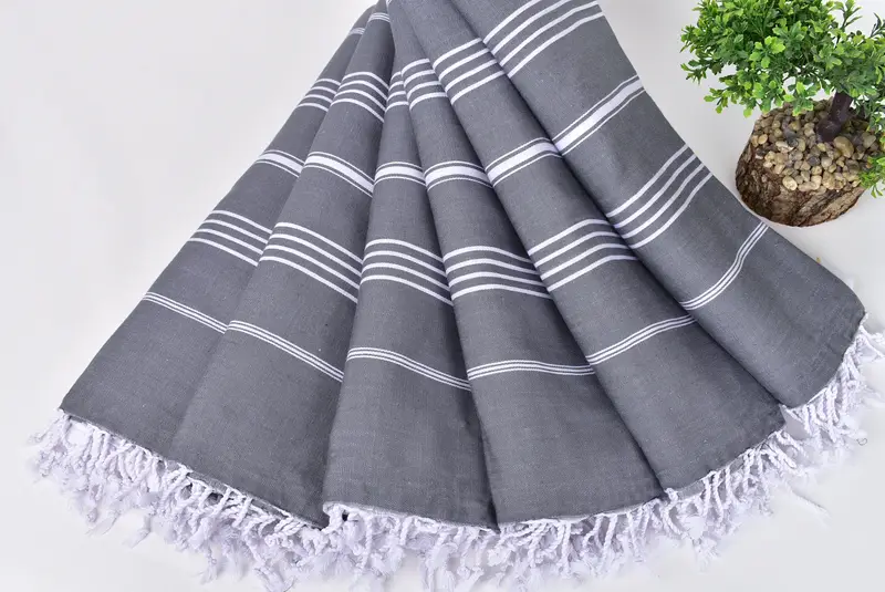Ideas de regalo de mejor amigo, toalla a rayas de algodón 70x40, regalos para él, toalla de playa turca personalizada, regalo de dama de honor, toalla resistente a la arena - 5