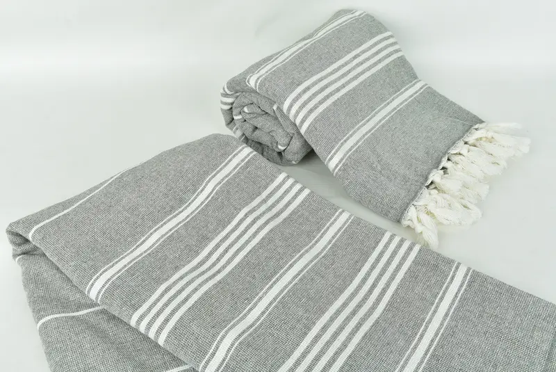 Turkish bath towel, Summer Gift Ideas, Summer Gift, Engagement Gift, Scarf Towel, Custom Gift, 70x40 Cotton Striped Towel, Handmade Turkish Towel - 7