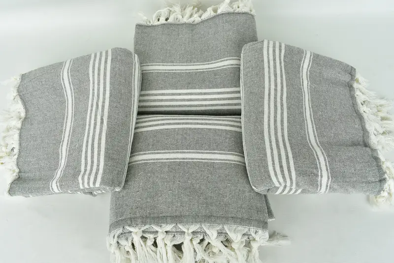 Turkish bath towel, Summer Gift Ideas, Summer Gift, Engagement Gift, Scarf Towel, Custom Gift, 70x40 Cotton Striped Towel, Handmade Turkish Towel - 6