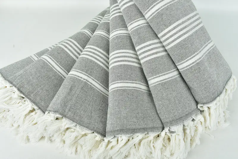 Turkish bath towel, Summer Gift Ideas, Summer Gift, Engagement Gift, Scarf Towel, Custom Gift, 70x40 Cotton Striped Towel, Handmade Turkish Towel - 4