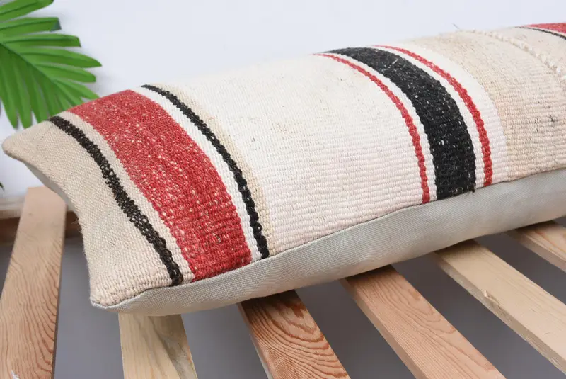 Antique Pillows, Garden Pillow Sham, Pillow Sham, Outdoor Cushion, Pillow for Sofa, 12x36 White Cushion Case, Vintage Pillow - 6