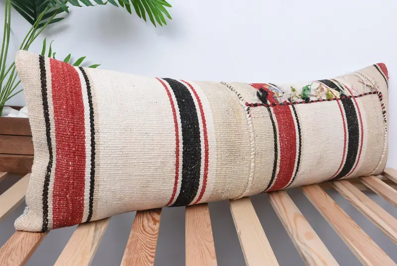 Antique Pillows, Garden Pillow Sham, Pillow Sham, Outdoor Cushion, Pillow for Sofa, 12x36 White Cushion Case, Vintage Pillow - 4